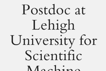 Postdoc at Lehigh University