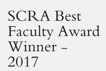 SCRA Best Faculty Award 2027
